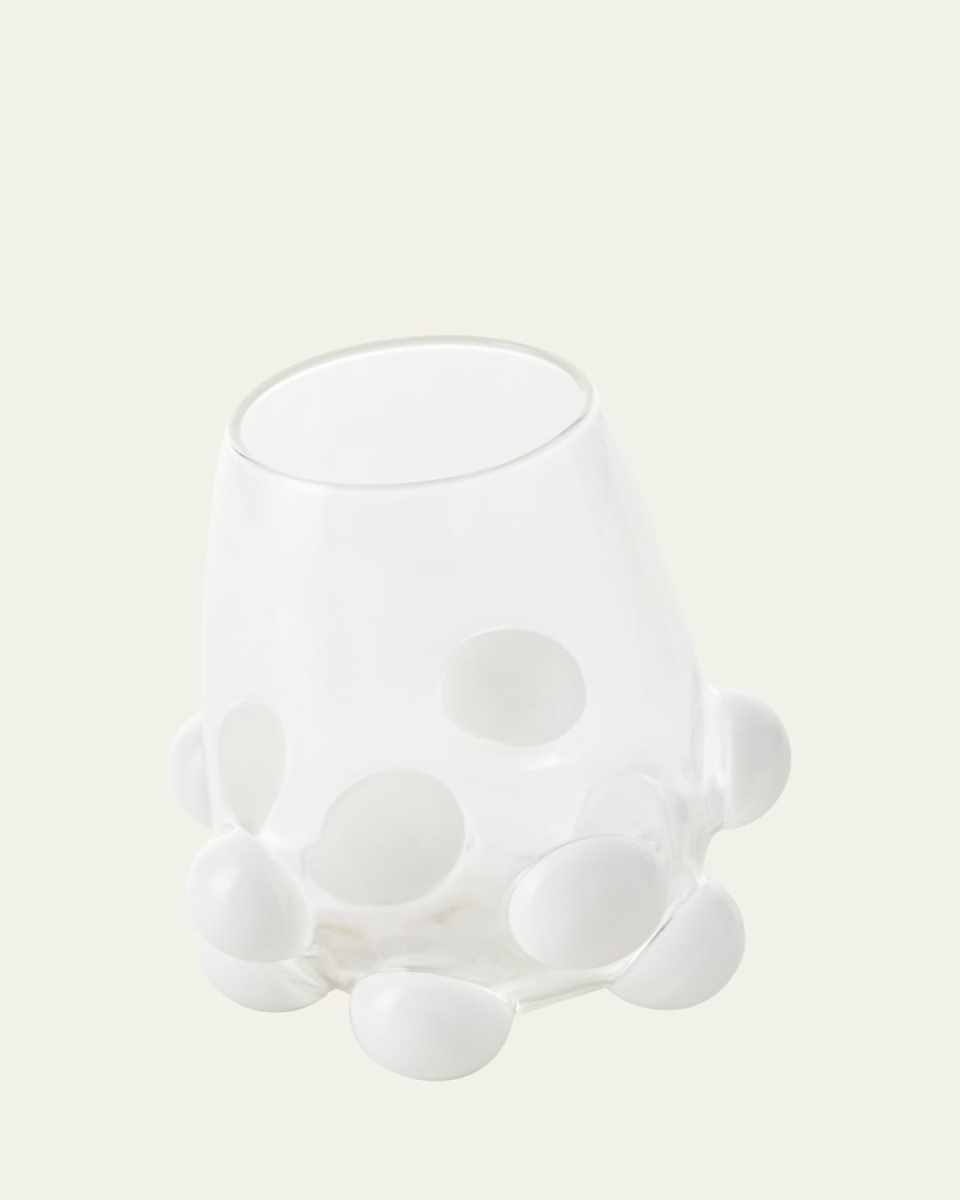Bubble Wine Glass, White